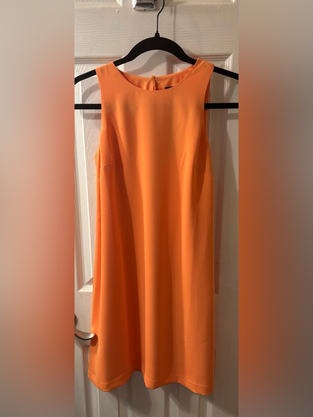 Ann Taylor Orange Sleeveless Shift Dress